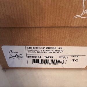 Christian Louboutin Black Patent MB Dolly Zeppa 85